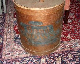 Wood advertising barrel