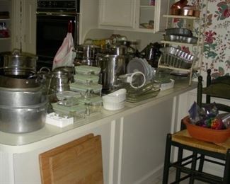 Pots and pans, Pyrex, Corning Ware