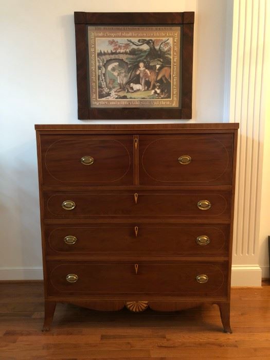 Late 18th - Early 19th Century Rare Federal Period Antique Connecticut Butler's Desk/Chest. 