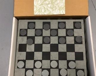 Charleston Gardens Slate Checkerboard game. New in box.