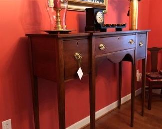 Antique Hunt Board with original bottle drawers on left side. Halifax County VA. Walnut wood, secondary wood yellow pine. Dovetailed drawers.
