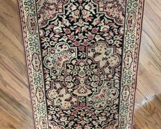 Antique rug, part silk, England. Professionally cleaned.