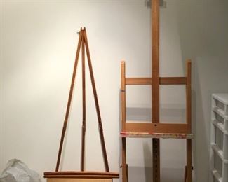 Wood easels.