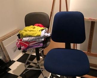 Chairs in the art room.
