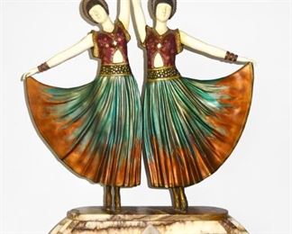 After Chiparus - "The Dolly Sisters" Bronze & Ivory