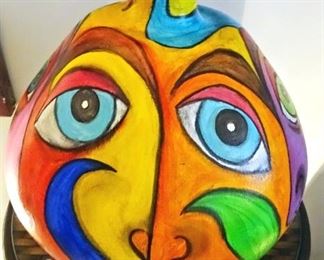 Guillermo Mazzotti - Original Signed Modern Painted Glass Vase