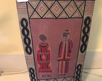 Clay African Art Vase