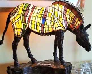 Tiffany style Multi Color Zebra Light