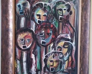 Original Oil on Board - Eric Jean Louis