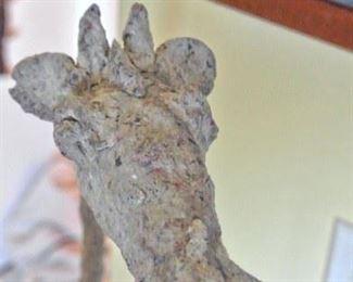 Mixed Media Giraffe Sculpture.