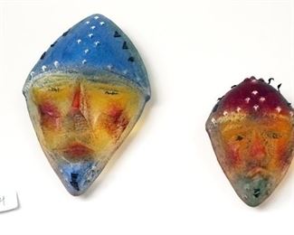 Diane Ferland for Cassandre Glass Studio - Masks Wall Art