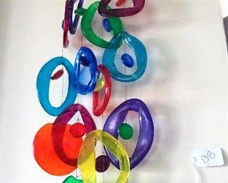 Glass Windchime on Driftwood