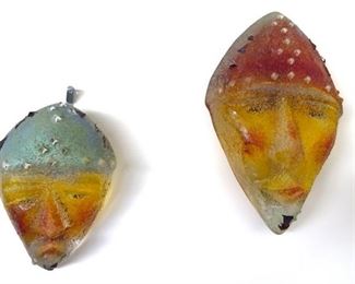 Diane Ferland for Cassandre Glass Studio - Masks Wall Art