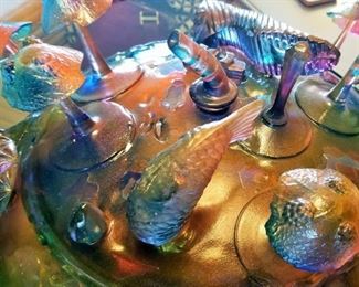 Art Glass. Whimsical Bowl with Lid
