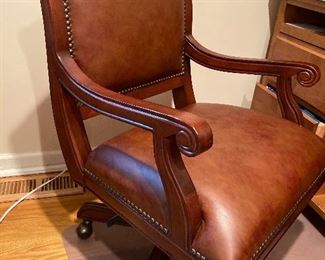 Ethan Allen leather office chair