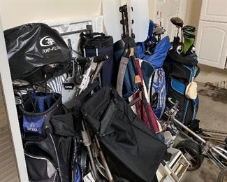 Ladies golf clubs, bag carts, etc. More details to come on these!