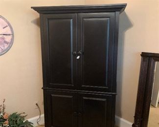 Black TV cabinet