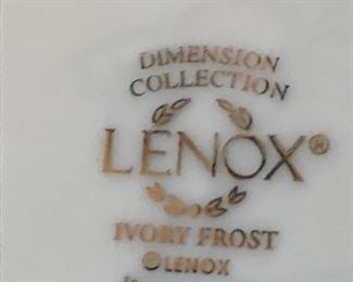 Ivory frost Lenox China dinner set
