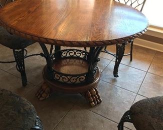 Ornate bottom Kitchen table with 44 chairs