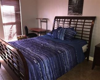 Queen size bedroom and child's desk