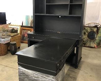 This is a double desk plus a hutch. Lots of storage!