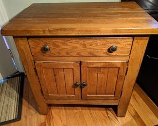 $80   Solid oak side cabinet