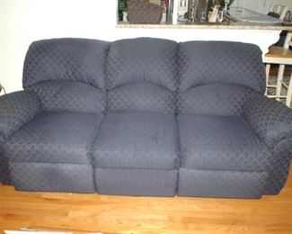 Sofa with two recliners 85" W x 41" D x 38" H