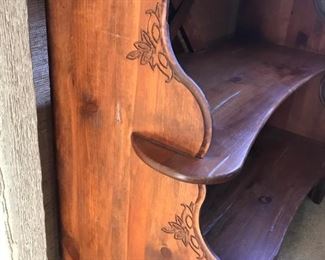 Rustic, tiered book shelf