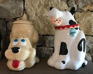 Large selection of vintage cookie jars