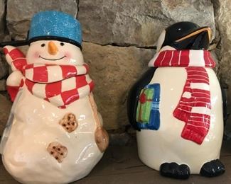 Large selection of vintage cookie jars