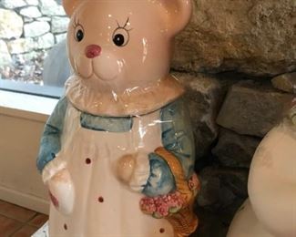 Large selection of vintage cookie jars