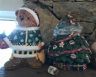 Large selection of vintage cookie jars