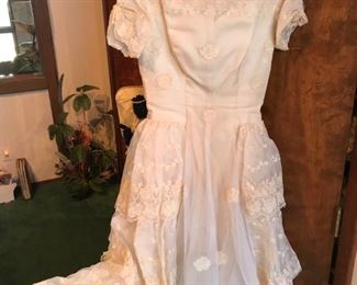 Vintage Wedding / Cotilion Dress - Includes a Crinoline