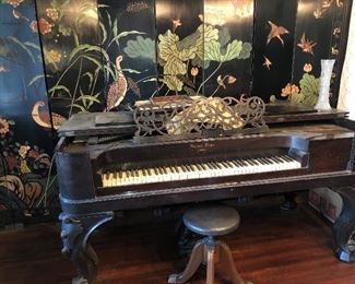 19TH CENTURY ROSEWOOD SQUARE GRAND PIANO