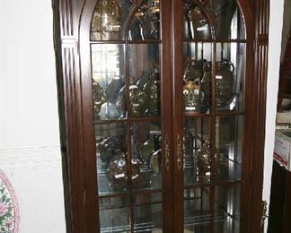 PAIR CURIO CABINETS