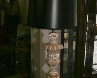 PAIR ITALIAN CARVED LAMPS
