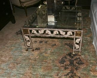 WONDERFUL IRON AND GLASS COFFEE TABLE