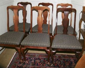 6 MAHOGANY DINING CHAIRS