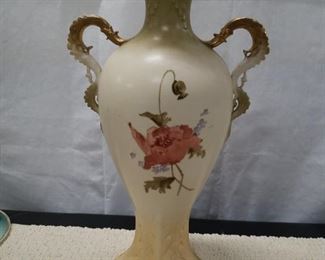 Antique Art Nouveau Ceramic Vase Turn Teplitz RSTK Bohemia Late 1800's