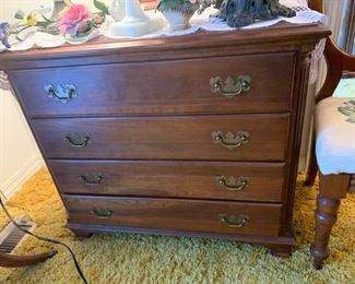 #1 Cherry 4 drawer chest of drawers 33x19x29 $75.00