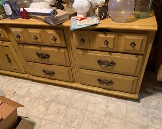#65		yellowish Wood Dresser w/6 drawers 48x20x30	 $75.00 
