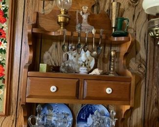 #82		Display Cabinet w/2 drawers & spoon holders on Front  20x8x33	 $30.00 
