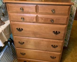 #122		Maple 4 drawer chest of drawers  30x18x42	 $125.00 
