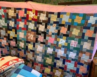 #130		Scrappy Full Handquilted Quilt	 $45.00 
