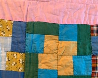 #130		Scrappy Full Handquilted Quilt	 $45.00 
