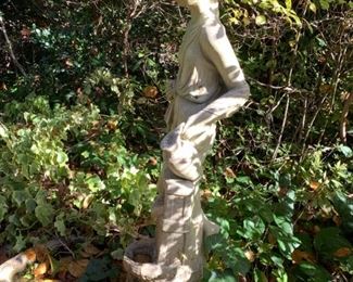 #183		Concrete Woman w/shell Water Fountain 30" Tall - You move only	 $150.00 
