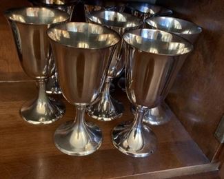 #221		8 SilverPlate Goblets 	 $48.00 
