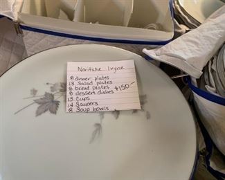 #231 Noritake Ivyne - Set w/serving pieces $150.00