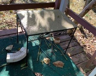 #174		End Table wrought iron  18x24x20	 $20.00 
