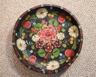 Hand painted wood plate